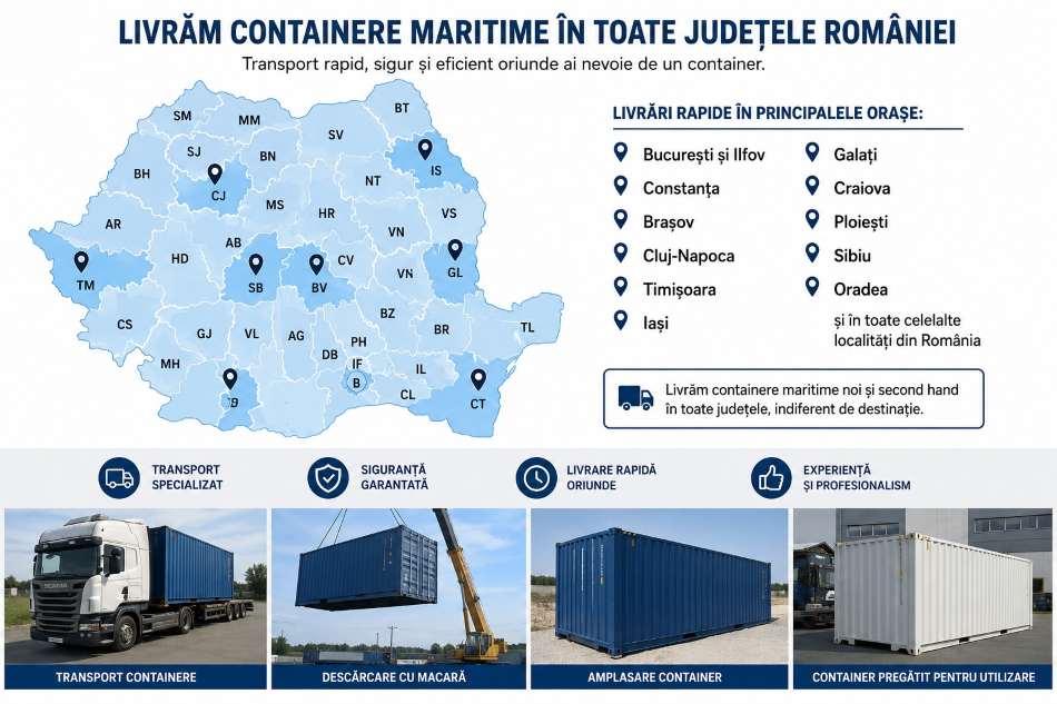 Livrari containere maritime Romania prin EstPoint