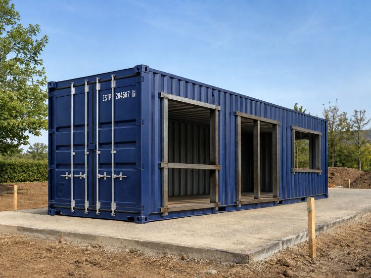 Consolidarea structurii unui container maritim pentru locuinta
