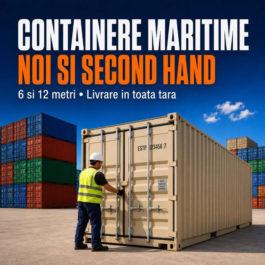 Containere maritime 6 si 12 metri in Romania la EstPoint